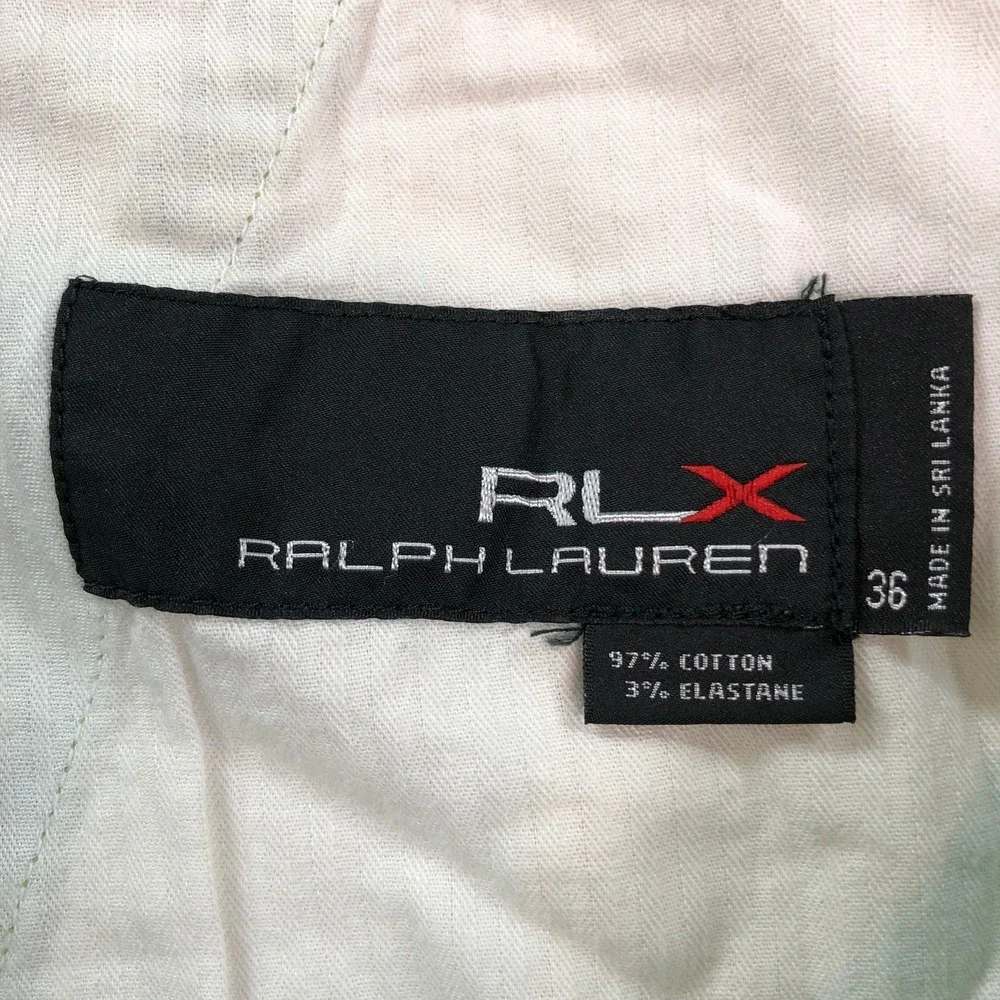 RLX Ralph Lauren Mens Shorts 36 Green Tropical Frog Palm Leaf Chino Golf